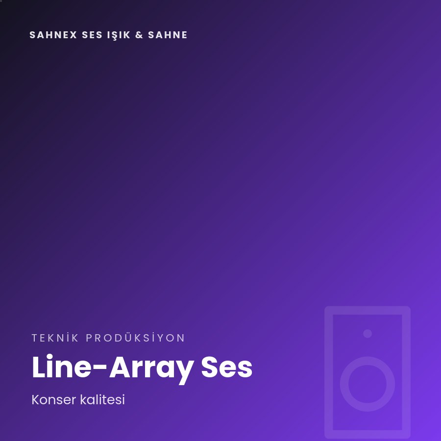 SahneX Ses Işık & Sahne 1